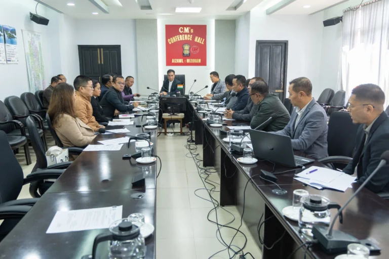 Chief Minister Lalduhoma meeting with MAMB officials on Mizoram’s ginger strategy, Aizawl, December 2025.