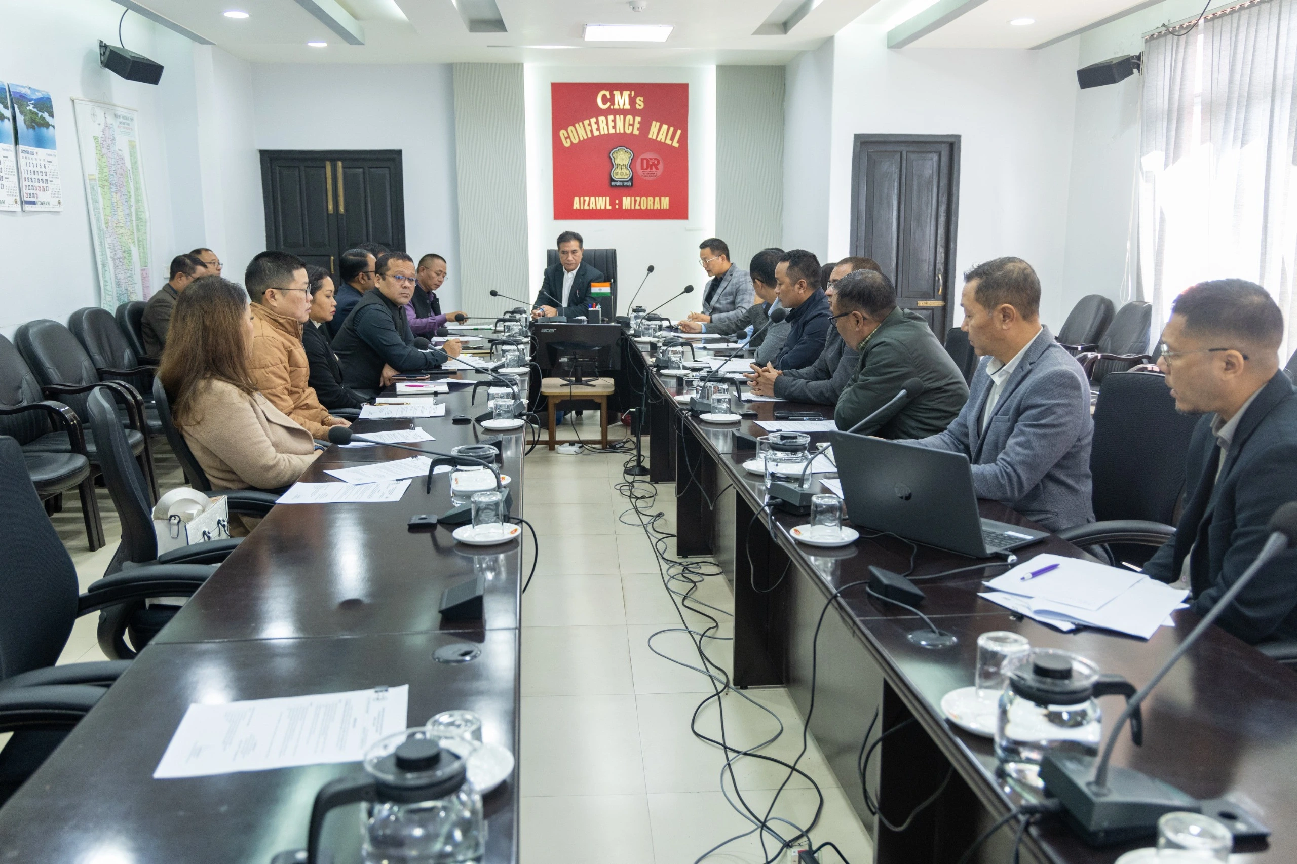 Chief Minister Lalduhoma meeting with MAMB officials on Mizoram’s ginger strategy, Aizawl, December 2025.