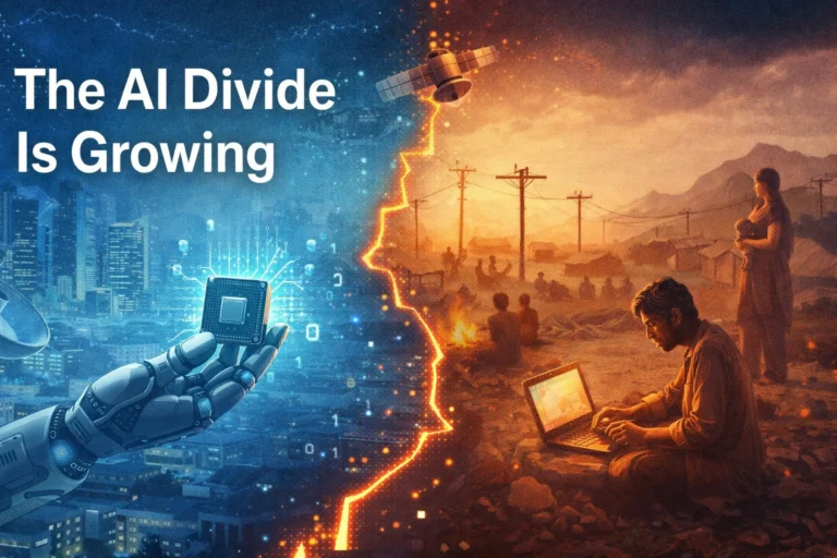 AI inequality between developed and developing countries illustrated through digital infrastructure and data access