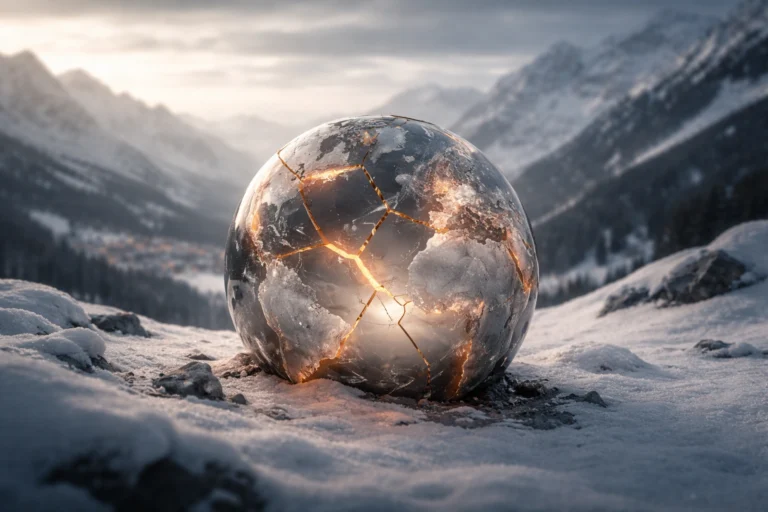 World Economic Forum Davos 2026 backdrop symbolising the fragmentation of the global order and the decline of traditional globalization