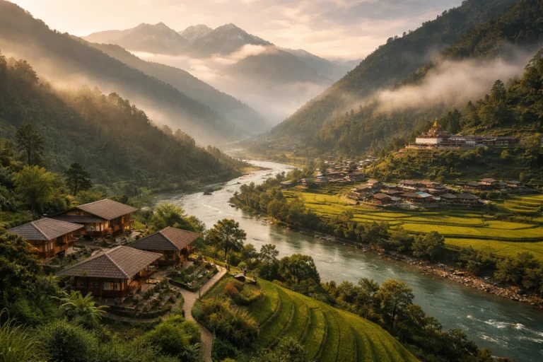 Scenic view of Dirang valley in Arunachal Pradesh highlighting emerging tourism destination