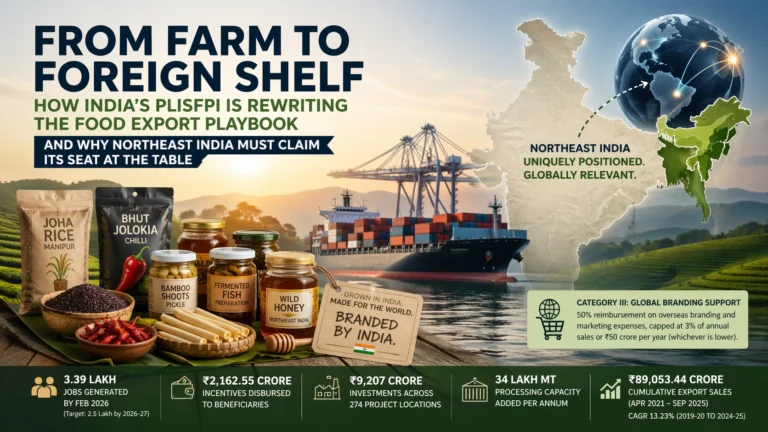 PLISFPI scheme transforming India food exports with Northeast India opportunity