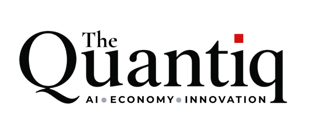 The Quantiq logo featuring a stylized ‘Q’ with falcon-inspired design and the tagline AI, Economy, Innovation.