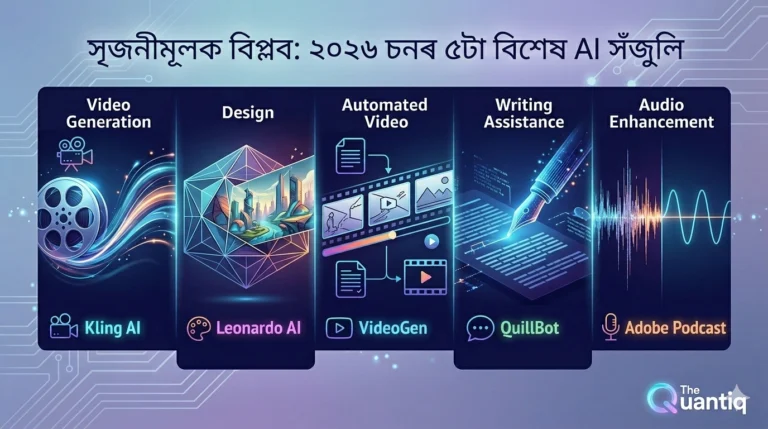 চিনেমেটিক ভিডিঅ’, ডিজাইন, লিখন সহায় আৰু অডিঅ’ উন্নত কৰাৰ ৫টা এআই (AI) সঁজুলিৰ তথ্যচিত্ৰ, ২০২৬।
