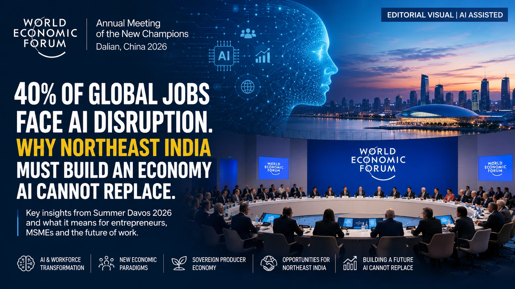 Summer Davos 2026 discusses AI disrupting 40 percent of global jobs