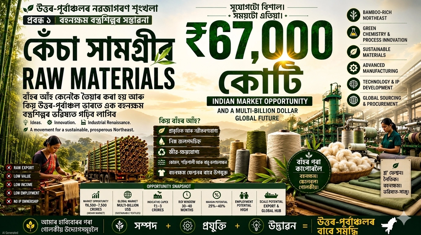 অসমীয়া তথ্যচিত্ৰ প্ৰচ্ছদ - উত্তৰ-পূৰ্বাঞ্চলত বাঁহৰ আঁহ উৎপাদন আৰু ৬৭,০০০ কোটি টকাৰ অৰ্থনৈতিক সম্ভাৱনা