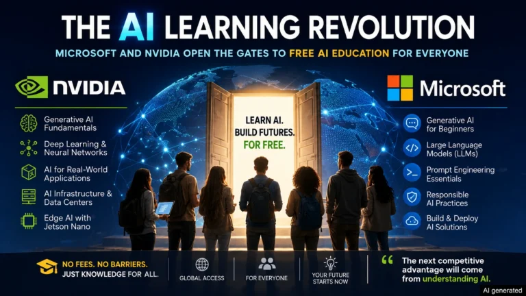Microsoft and NVIDIA launch free AI courses signaling a global AI learning revolution