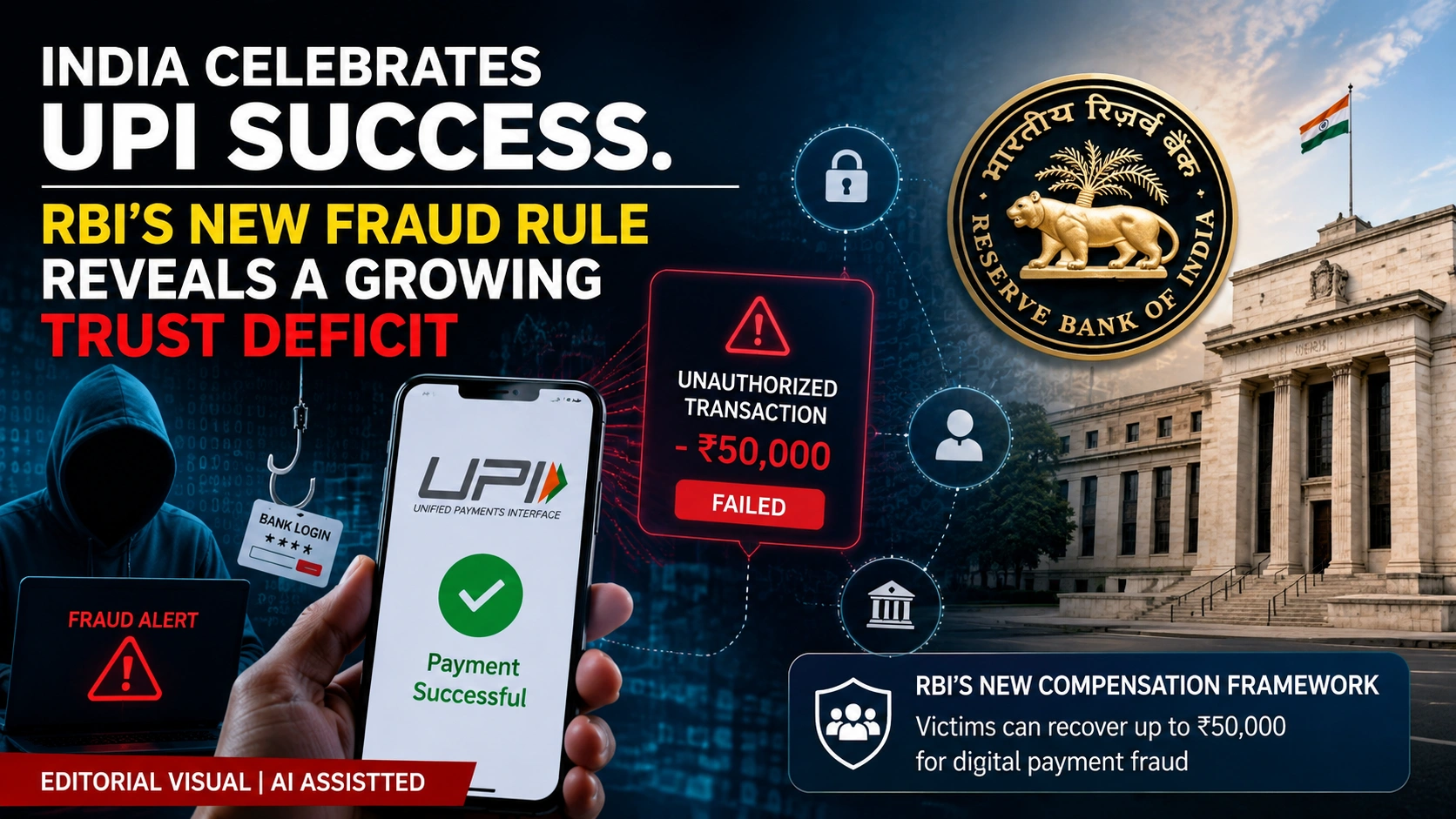 RBI introduces digital fraud compensation framework as India faces rising UPI and digital payment fraud risks