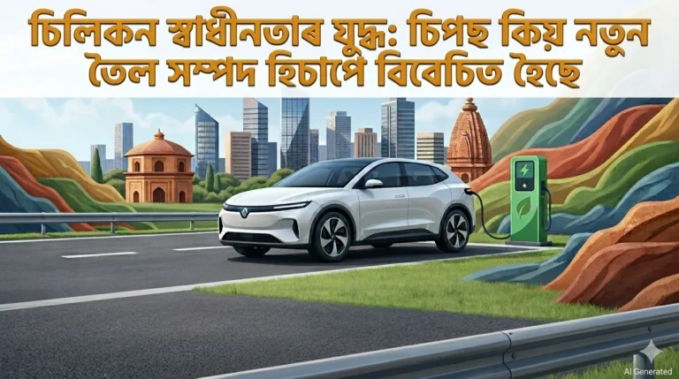 চিলিকন স্বাধীনতাৰ যুদ্ধ বিষয়ক প্ৰবন্ধৰ মূখ্য ছবি য’ত এটা বিদ্যুৎ চালিত বাহন আৰু ছেমিকণ্ডাক্টৰ বিপ্লৱৰ চিত্ৰায়ণ কৰা হৈছে।