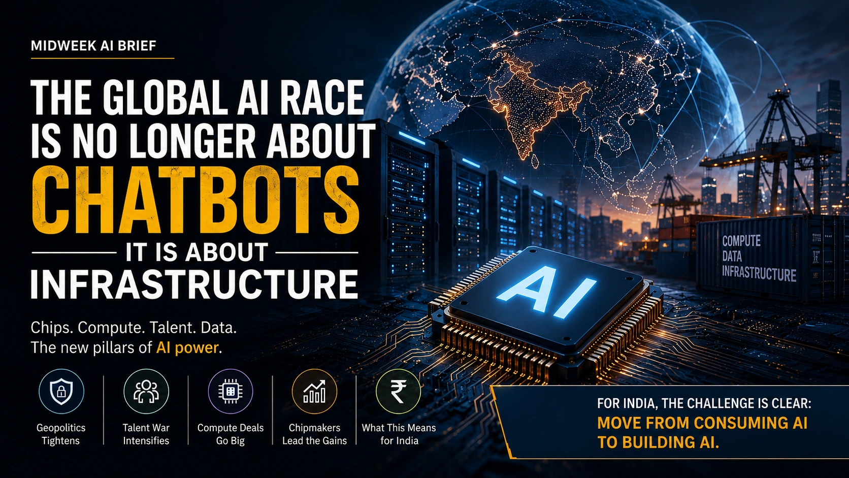 Global AI race shifting from chatbots to AI infrastructure, semiconductor chips, compute power and India’s future AI strategy
