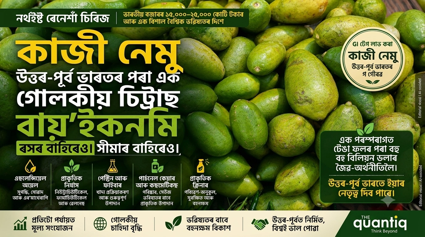 কাজী নেমুৰ ছবি - অসম তথা উত্তৰ-পূৰ্বাঞ্চলৰ চিট্ৰাছ বায়’ইকনমি আৰু গোলকীয় উদ্যোগিক সম্ভাৱনা | The Quantiq