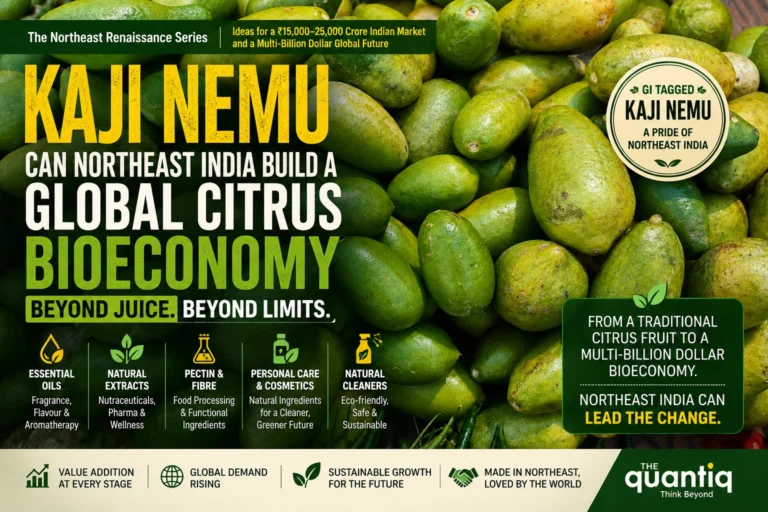 Kaji Nemu GI-tagged citrus fruit highlighting Northeast India's opportunity to build a global citrus bioeconomy through essential oils, pectin, nutraceuticals and natural ingredient industries.