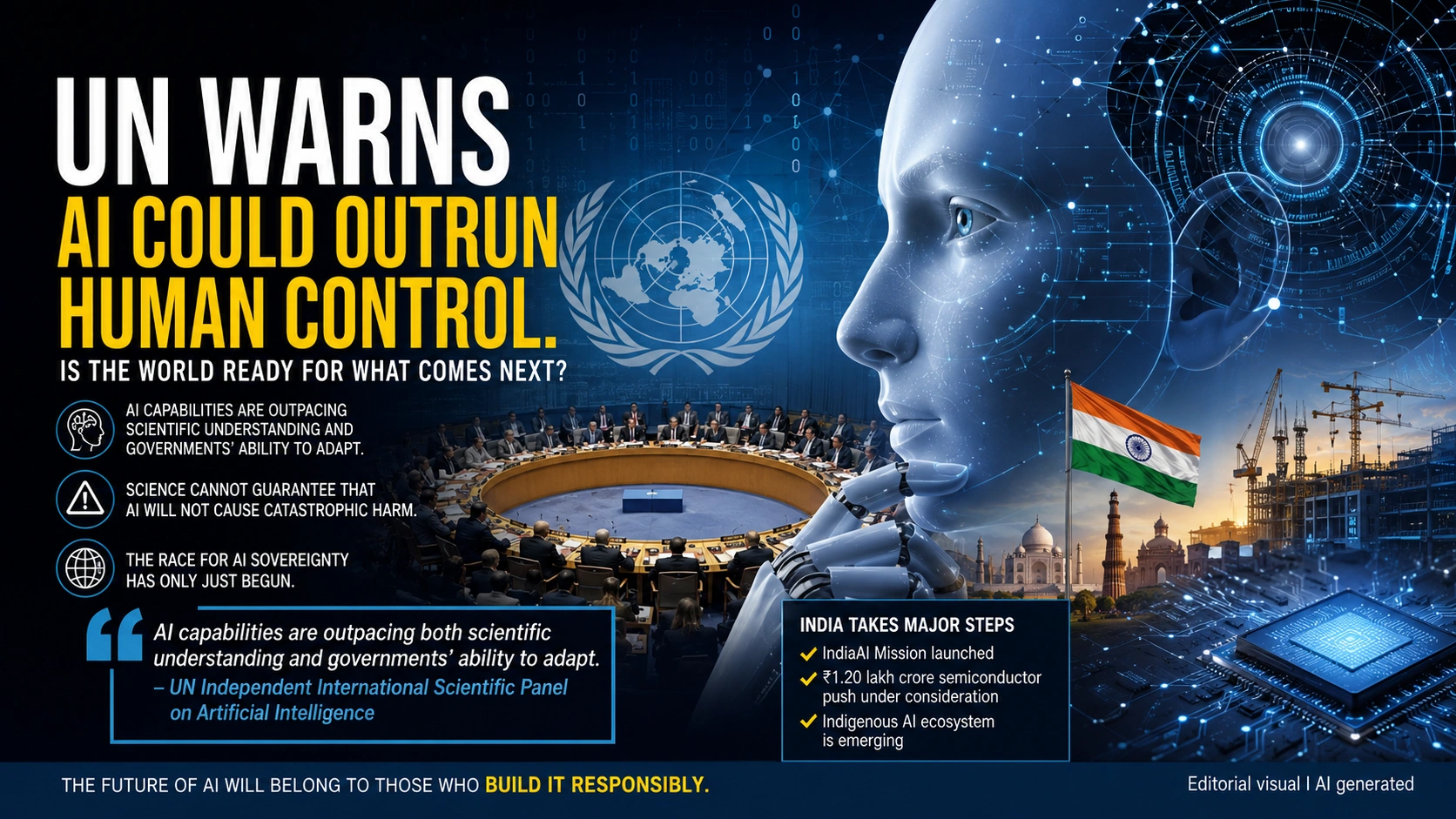 United Nations warning on artificial intelligence risks as India accelerates semiconductor and AI infrastructure development