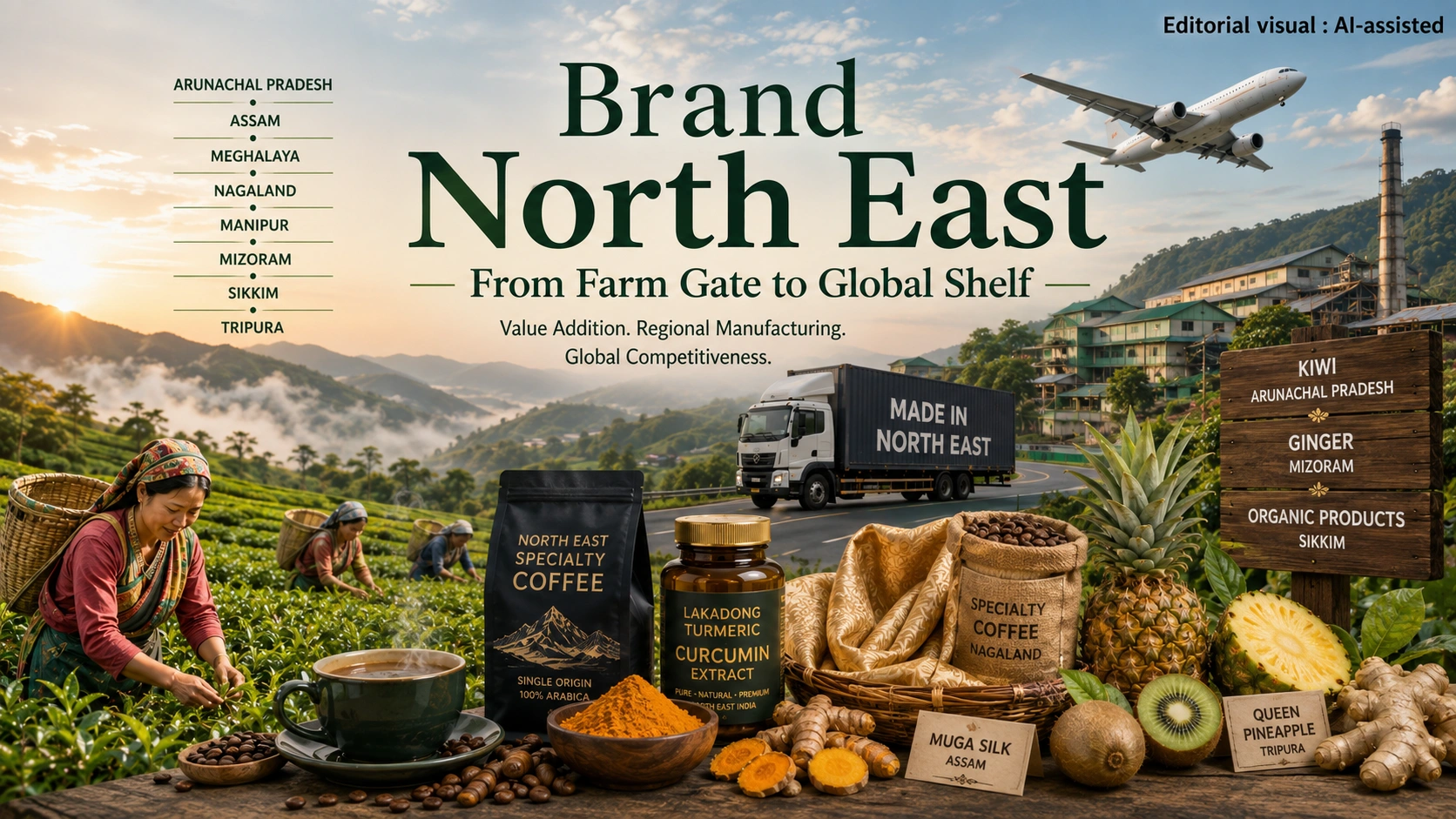 DoNER Minister's Brand North East initiative focuses on value addition, regional manufacturing and globally competitive products from Northeast India.
