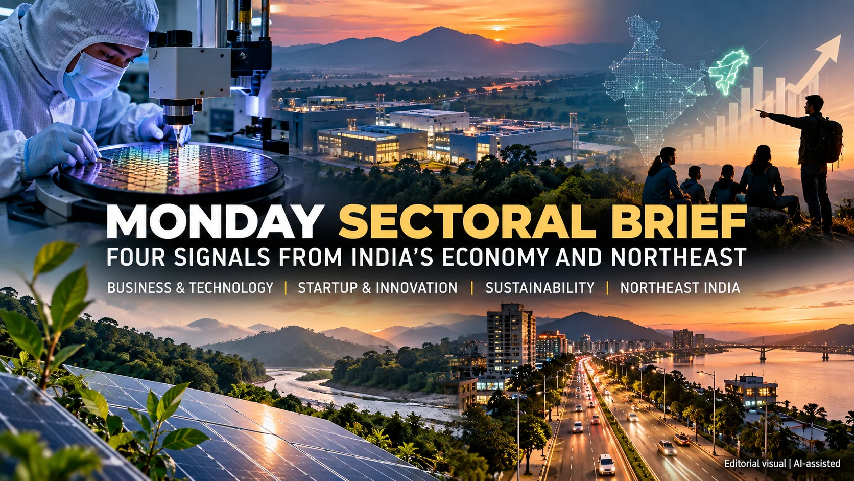 Monday Sectoral Brief featuring semiconductors, industry, startup innovation, sustainability and Northeast India